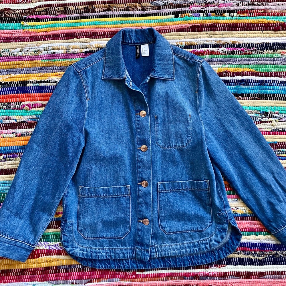 H&M Divided ~ Jean shirt jacket with patch pockets